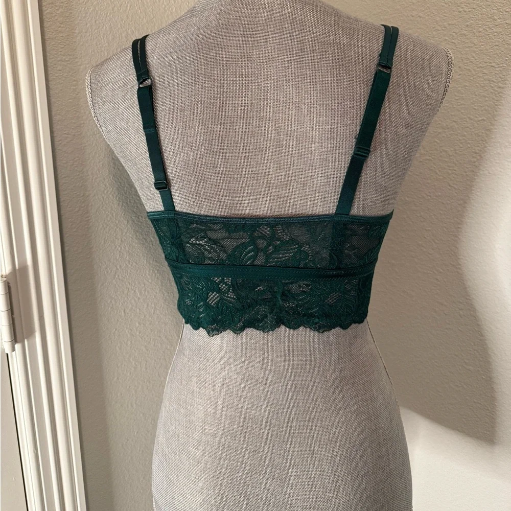 Auden Emerald Lace Bralette - M - Picture 3 of 8